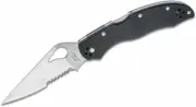 SPYDERCO Byrd Harrier 2 Folding Knife 3.32" Satin Combo G10 Handle BY01GPS2 L@@K