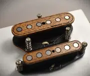 Wiggins Brand, Telecaster hand wound pickup set, Mesquite wood, 70's over wound,