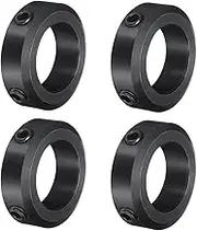 uxcell 4pcs Set-Screw Collars 22mm Bore, 1045 Steel Shaft Collars, 35mm OD, 10mm Width Axle Collar Clamp for Linear Rod Shaft Guide