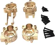 4X 1/10 Brass Rear Steering Cup and Gear Cover Replace Parts for Yk4106 RC Hobby Car DIY