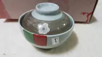 在飛比找Yahoo!奇摩拍賣優惠-全新—松村窯 日式陶瓷蓋碗五入組 日式和風青花瓷碗 飯碗、吃