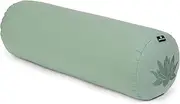 Yoga Studio Organic Buckwheat Lotus Bolster - 23cm x 61cm, Cotton Bolster Meditation Pillow with YKK Zipped Fastening