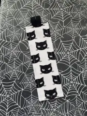 Gothic Witch Black Cat Cotton Bookmark Fright Ghoul