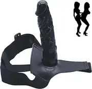 HGDTYRI 21cm Strap-On Dildos Silicone Strap-On Penis for Women with Strong Suction Cup with Adjustable Strap Anal Plug Masturbator for Women Men(Schwarz)