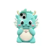 3D Case,Cartoon Cute Kawaii iPhone 13/iPhone 14/iPhone 15 6.1 inch Dragon