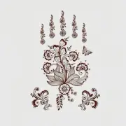 Simply Inked New Floral Red Henna Temporary Tattoo, Size: 5.92 x 8.4 inch
