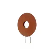 Steel Ring Tapered Sculpture Home/Garden Outdoor Ornament Decor 60x60cm Brown