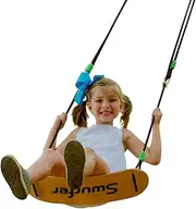 Swurfer Tree Swing, Swing Sets for Backyard, Outdoor Swing - Swingset Outdoor for Kids, Easy Installation, Maple Wood Swing, Heavy Duty Braided Rope, Weather Resistant, Up to 150lbs, Age 4 and Up