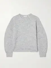 [HELMUT LANG] HELMUT LANG - Brushed Knitted Sweater - Gray - large large Gray