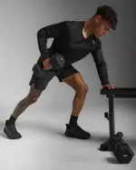 Aspire Long Sleeve, 2XU, L, Black/White, Male