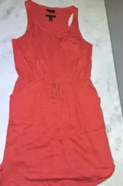 Cynthia Rowley linen orange dress Size Large