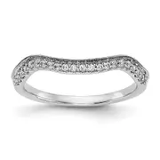 14k White Gold Diamond Wedding Band