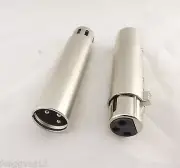 5pcs 3 Pin XLR Male To XLR Female Coupler Microphone MIC Audio Adapter Connector