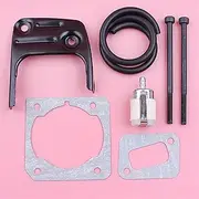 QXWRLD Exhaust Muffler Bolt Bracket Gasket, for Husqvarna, 340 345 346XP 350 353 Fuel Filter Line Kit Chainsaw Replace Spare Tool Part Chainsaw Exhaust System
