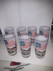 (7) Vintage 1776 1976 Bicentennial glass Pepsi Cola Bottling Co.. Washington DC