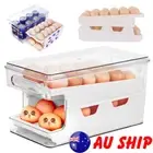 2 Layer Automatic Rolling Egg Holder Rack Fridge Egg Storage Container Kitchen