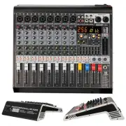 5 Core Audio Mixer 8 Channel DJ Equipment with Bluetooth USB Console Sound Board