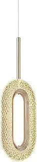 YPDTSNGV Modern Minimalist Chandelier,Gold Ceiling Hanging Lights LED Dimmable Pendant Light with Circular Oval Imitate Crystal Lighting for Kitchen Island Study Room Living Room Bar (Color : Oval)