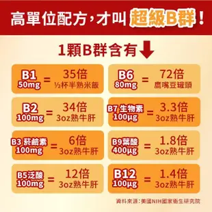 【美國BestVite】必賜力超級維生素B群膠囊3瓶組(60顆*3瓶/高單位配方)