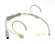 Headset Microphone w/ mini XLR 3 pin fits AKG/Samson Wireless Mic System Beige