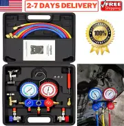 3 Way Air Conditioner AC Diagnostic Manifold Gauge Set Freon Charging Kit HVAC