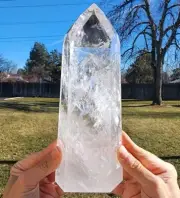 Clear Quartz Crystal Polished Tower Brazil 2.95lbs.