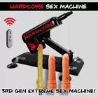 THRUSTING SEX MACHINE REMOTE CONTROL 3 X ATTACHMENTS DILDO