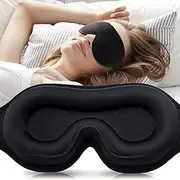 Sleep Eye Mask,With Adjustable Shoulder Strap Eye Mask for Sleeping Silk,3D Contour Cup Shading Eye Mask, Comfortable Soft Eye, Mask for Yoga, Travel,eye mask for sleeping (A eye mask)