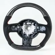 Flat Bottom Carbon Suede Steering Wheel For Mini R55 R56 R57 R58 R59 R60 R61 (for: Mini)