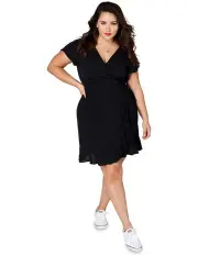 [Sunday in the City] My Wave Wrap Dress in Black