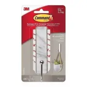 Command 17037MBN-ES Large Brushed Nickel Hook - Marble Finish - Box of 4