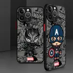 MARVEL 漫威蜘蛛俠鋼鐵俠美國隊長手機殼適用於 IPHONE 15 14 13 12 11 8 7 6 矽膠軟殼防摔