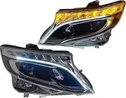 Car Front Lights Compatible For Benz Vito 2016-2022 W447 Headlight Assembly High Configure Dynamic Lamp Accessories