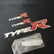 White Red TYPE-R Metal 1x Big Grille Emblem + 2x Small Sticker Badge Decal Turbo (for: MG)