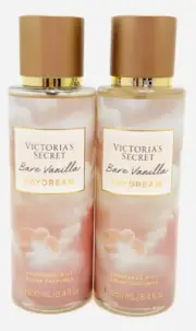 2 VICTORIA'S SECRET BARE VANILLA DAYDREAM FRAGRANCE MIST SPRAY BRUME PARFUMEE
