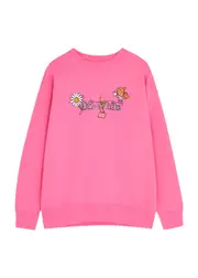 Off-white Kids Funny Flowers Printed Cotton Sweatshirt (4-10 Years) - Pink - 08YR (8 Years) 08YR (8 years)