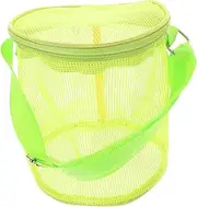 PHENOFICE Beach Storage Bag Beach Chair Sand Toys Beach Toy Bucket Sand Vacation Bags Mesh Shell Bag Beach Essentials Beach Mesh Bag Toy for Childrens Toys Sand Sifter PVC Green