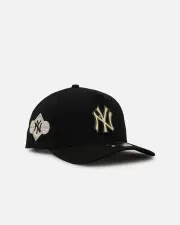 [New Era] New Era New York Yankees 'Gold Medal Badge' 9forty A-frame Snapback Black/white/green - Size ONE ONE White/Black/Gre