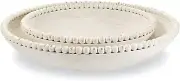 Mud Pie E3 Classic Christmas 14" &18' di Nested Beaded Bowls Set 46000138