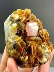 225g Pink Apatite Crystal With Fluorite & Mica Combine specimen from Hunza Mines