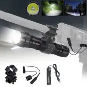 Green Light LED Flashlight Weapon Gun Torch Switch For Shotgun/Rifle Hunting