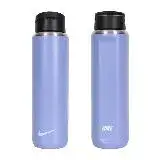 NIKE SS RECHARGE 吸管保冷瓶 24OZ-運動水壺 700ML 紫白