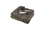 Dreamz Electric Throw Blanket Heated Plush 160x130cm Brown