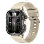 White Rugged Smart Fitness Watch - Waterproof, Multi-Sport Modes, and Health Tra