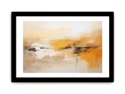 Abstract Yellow And Brown Framed Art Framed print Art Poster