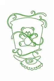 Baby Time Outlines Machine Embroidery Designs on multi-formatted CD