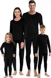 [Jadive] Thermal Underwear Set Full Family Winter Long Thermal Underwear Fleece Lined Base Layer Set for Women Men Boys Girls