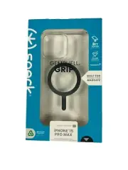 SPECK Gemshell Grip w/Magsafe Case iPhone 15 Pro Max Clear /Chrome Finish NEW