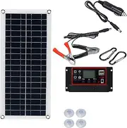 BAOJUHUIKANG 1000W Portable Camping Photovoltaic Panel, with 10A -60A Charge Controller Solar Panel Kit, for RV Camping Battery Off-Grid Power Stations Camping Essentials,50A