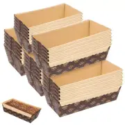 25 Pcs Mini Loaf Pans Cake Tin Liners Paper Tray Disposable Trays